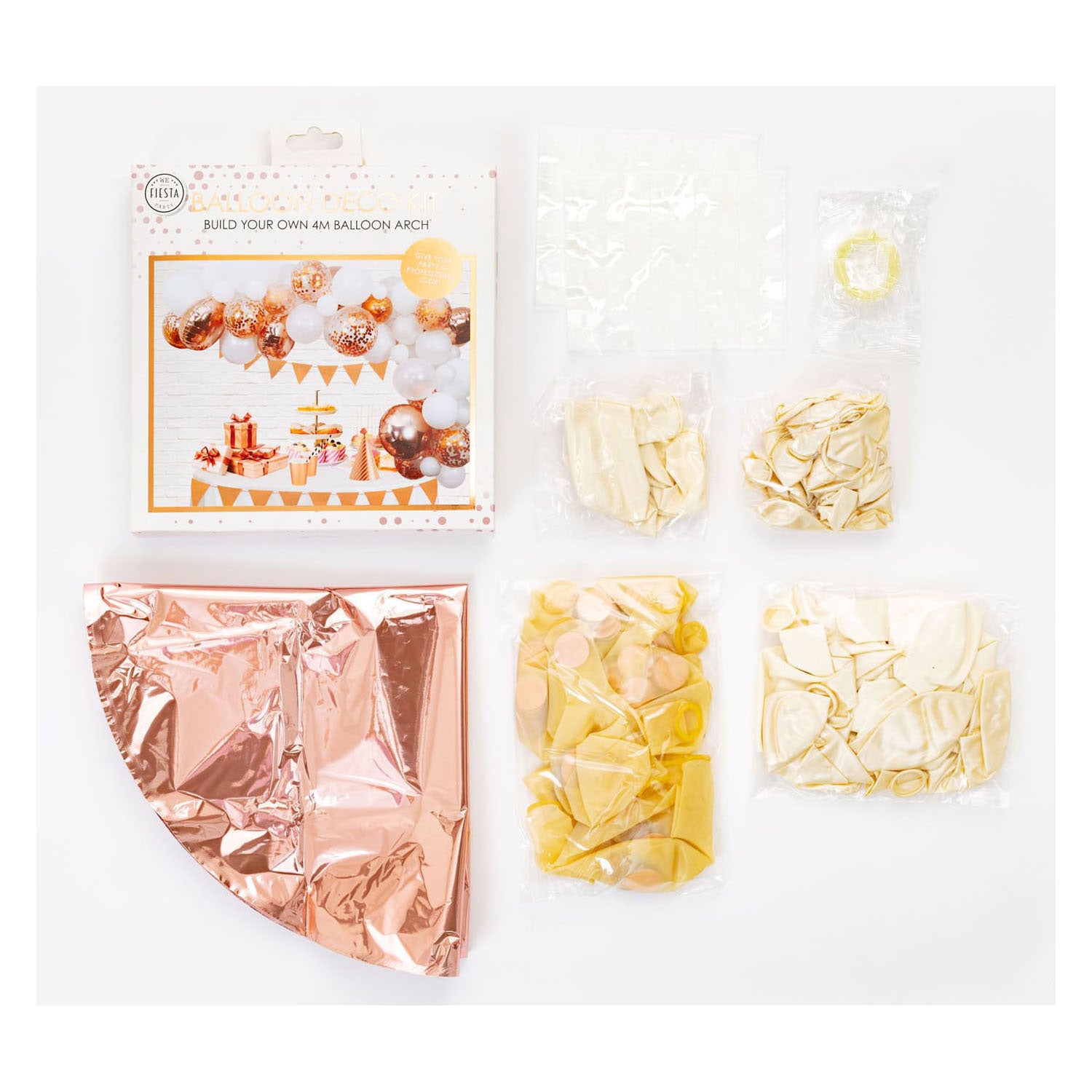 Ballonnenboogset Rose Goud