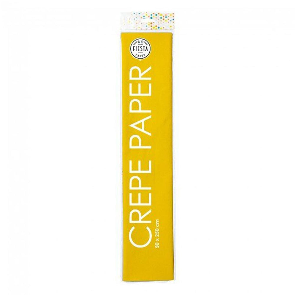 Globos crêpepapier geel, 50x250cm
