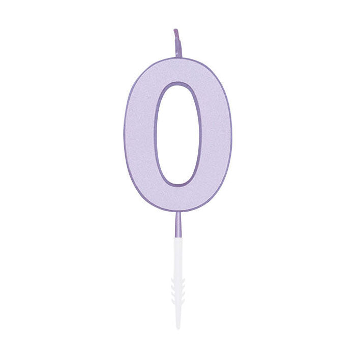 Globos taartkaars 4,5cm pastel lila no. 0