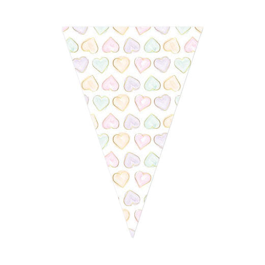 Globos vlaggenlijn van papier watercolors hearts - 6m