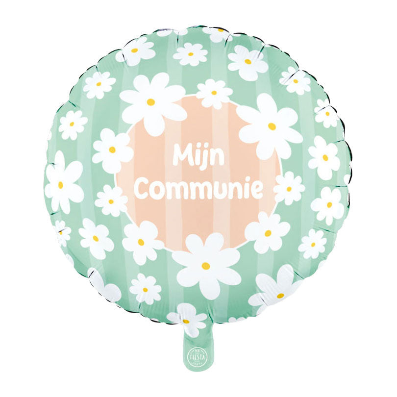 Globos folieballon 18 inch rond madeliefjes mijn communie