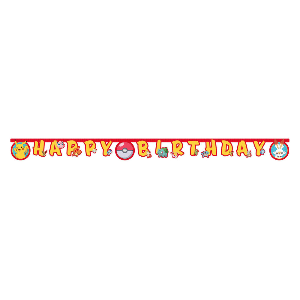 Globos letter guirlande happy birthday pokemon