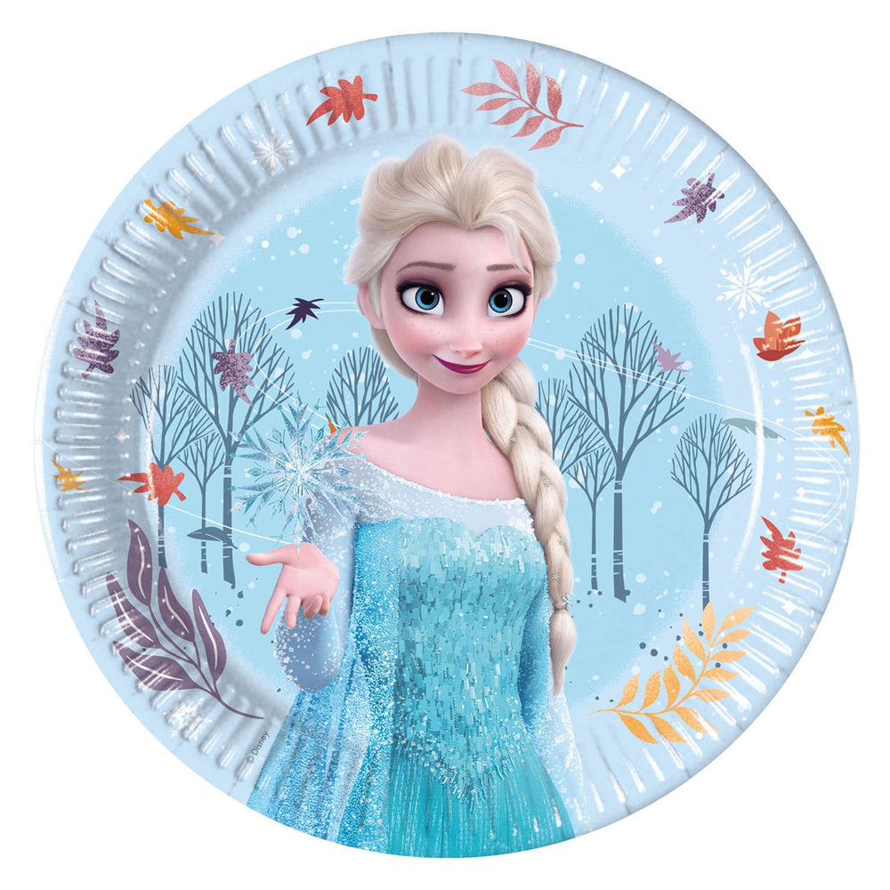 Globos papieren borden 20cm frozen idyllic wonder - 8st.