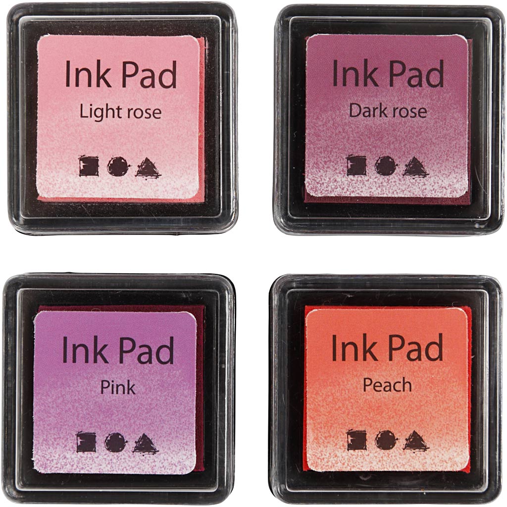 Creatief bedrijf stempelinkt roze tinten, 4st.