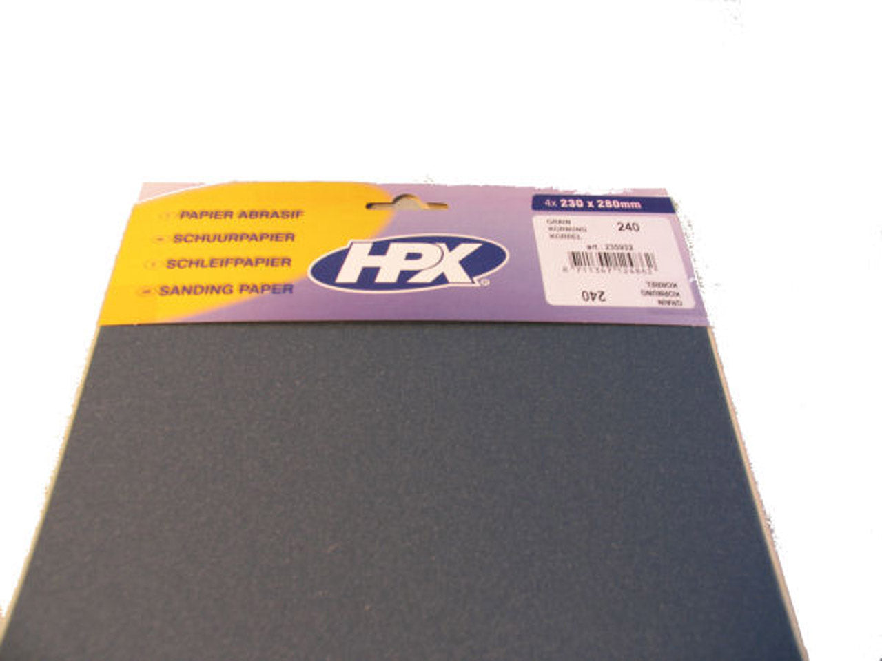 Papier abrasif HPX grain 400 (4 pièces)