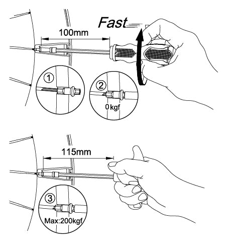 Clés à rayons IceToolz 12D5 pour écrous de 3,6 mm (carrés)
