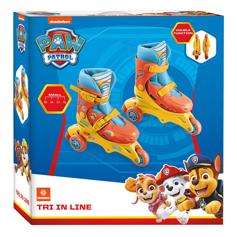 Mondo paw patrol tri inlineskates skeelers, mt 29-32