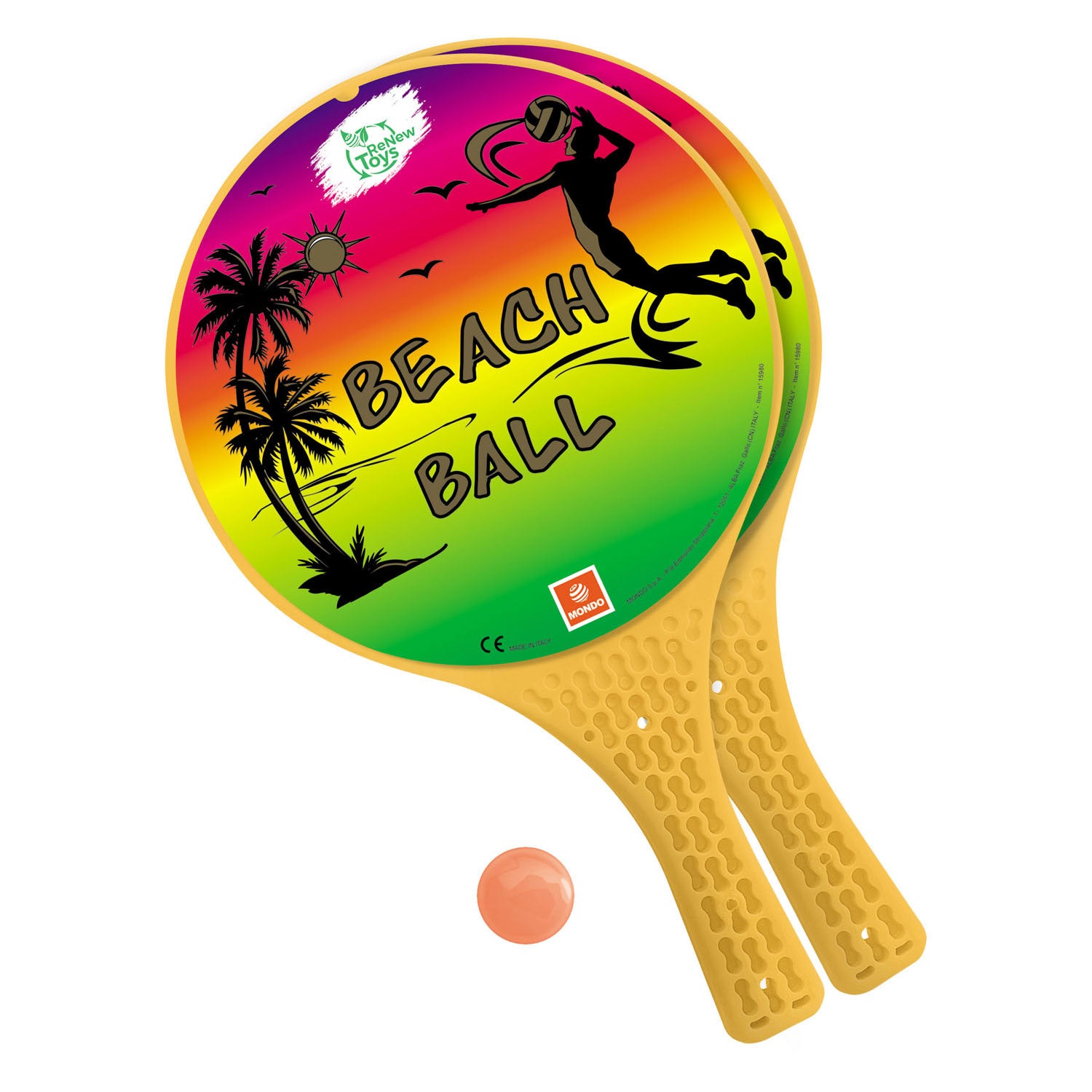 Mondo strandbalset regenboog, 3dlg.