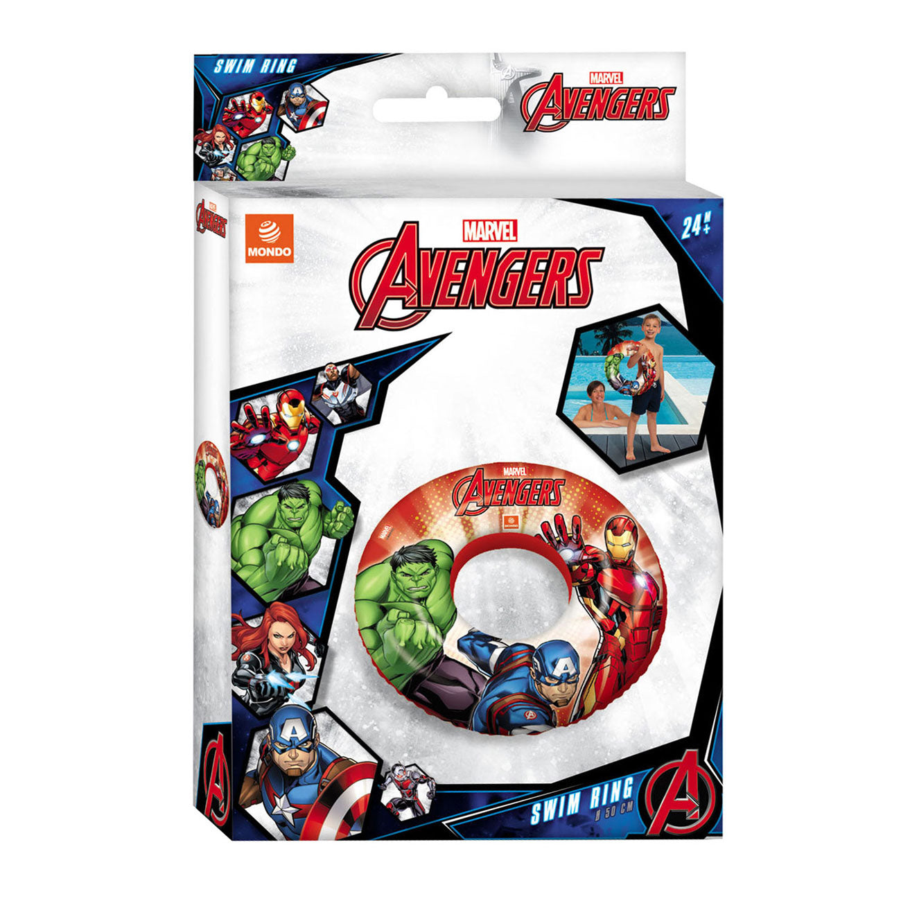 Marvel opblaasartikel voor zwembad the avengers pvc (50 cm)