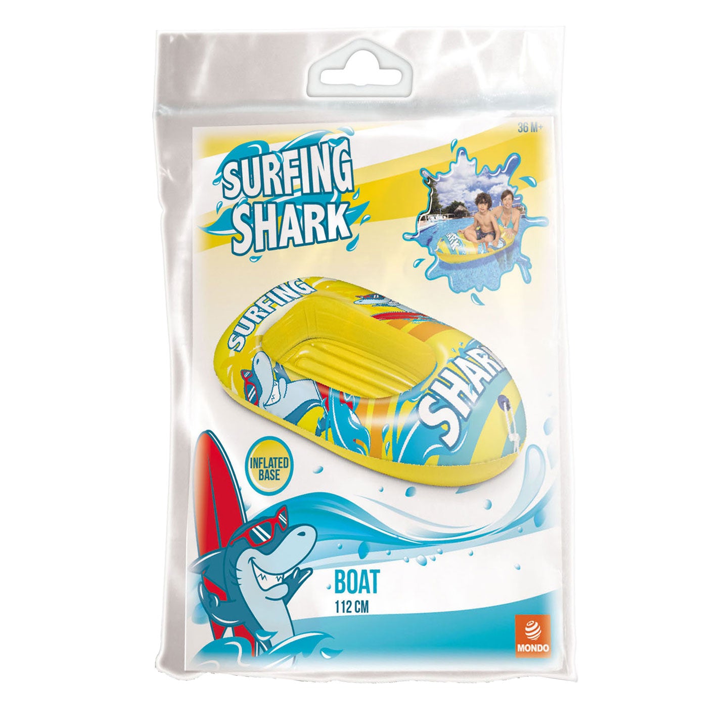 Mondo Inflatable Surfing Shark, 112cm