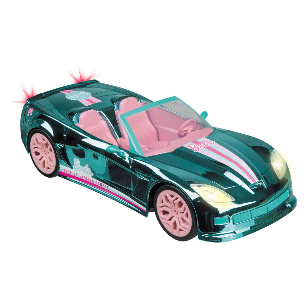 Mattel barbie mondo motors rc bestuurbare auto - verchroomd blauw 65 jaar jubileumeditie