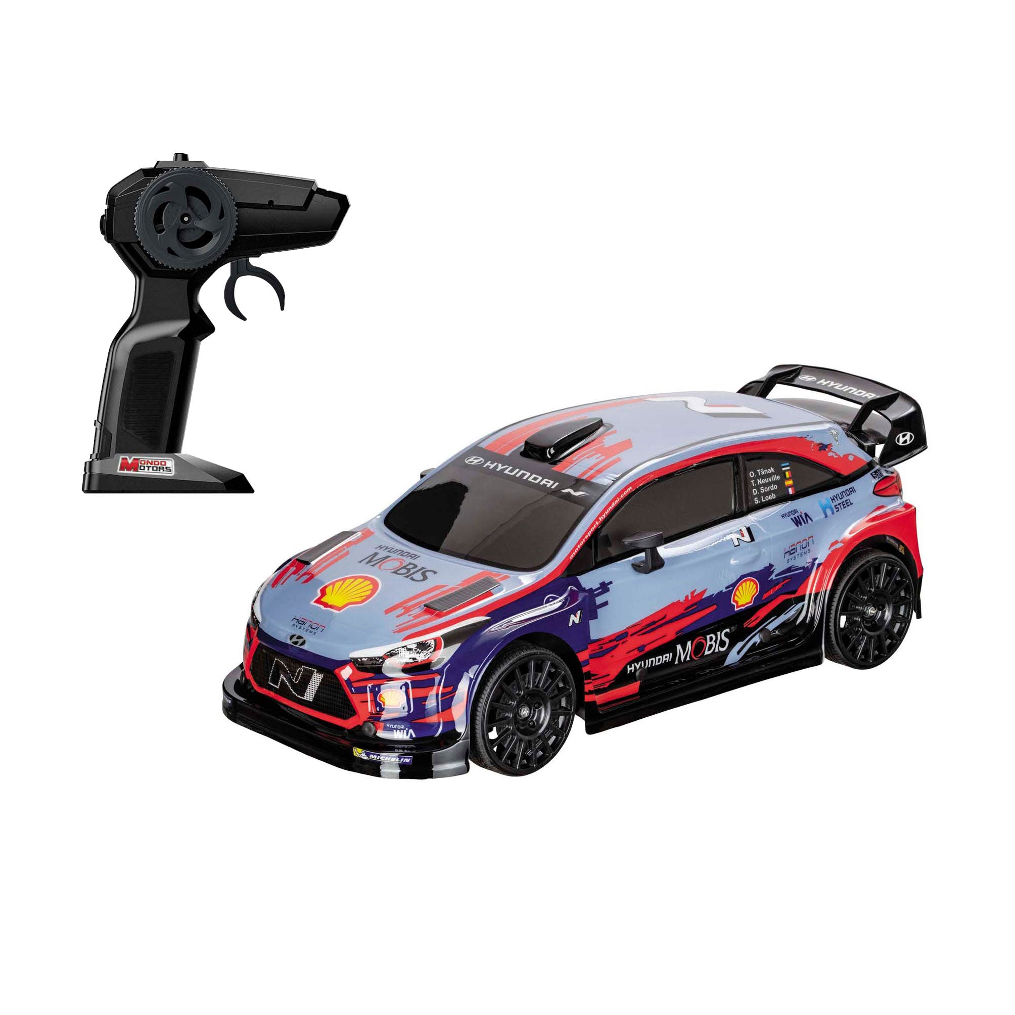 Mondo motoren rc bestuurbare auto - hyundai i20 wrc 23, schaal 1:10