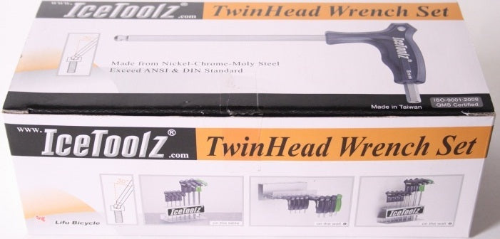 Jeu de clés Allen IceToolz 7M85 Twin Head avec support de rangement