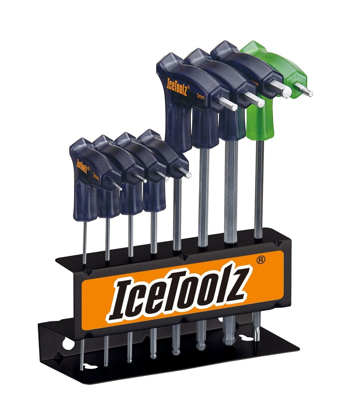 Jeu de clés Allen IceToolz 7M85 Twin Head avec support de rangement