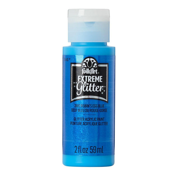 Folkart • extreme glitter acrylic paint robin's egg blue 59ml