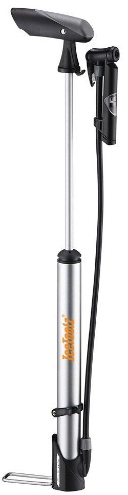 Mini pompe à pied haute pression IceToolz 240A351 avec manomètre