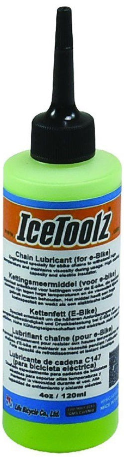 Huile lubrifiante IceToolz 240C147 pour chaîne de vélo électrique (120ml)