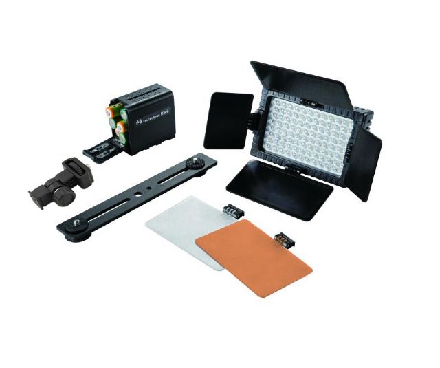 Falcon Eyes LED Lampenset Dimbaar DV-96V-K1 op Batterij