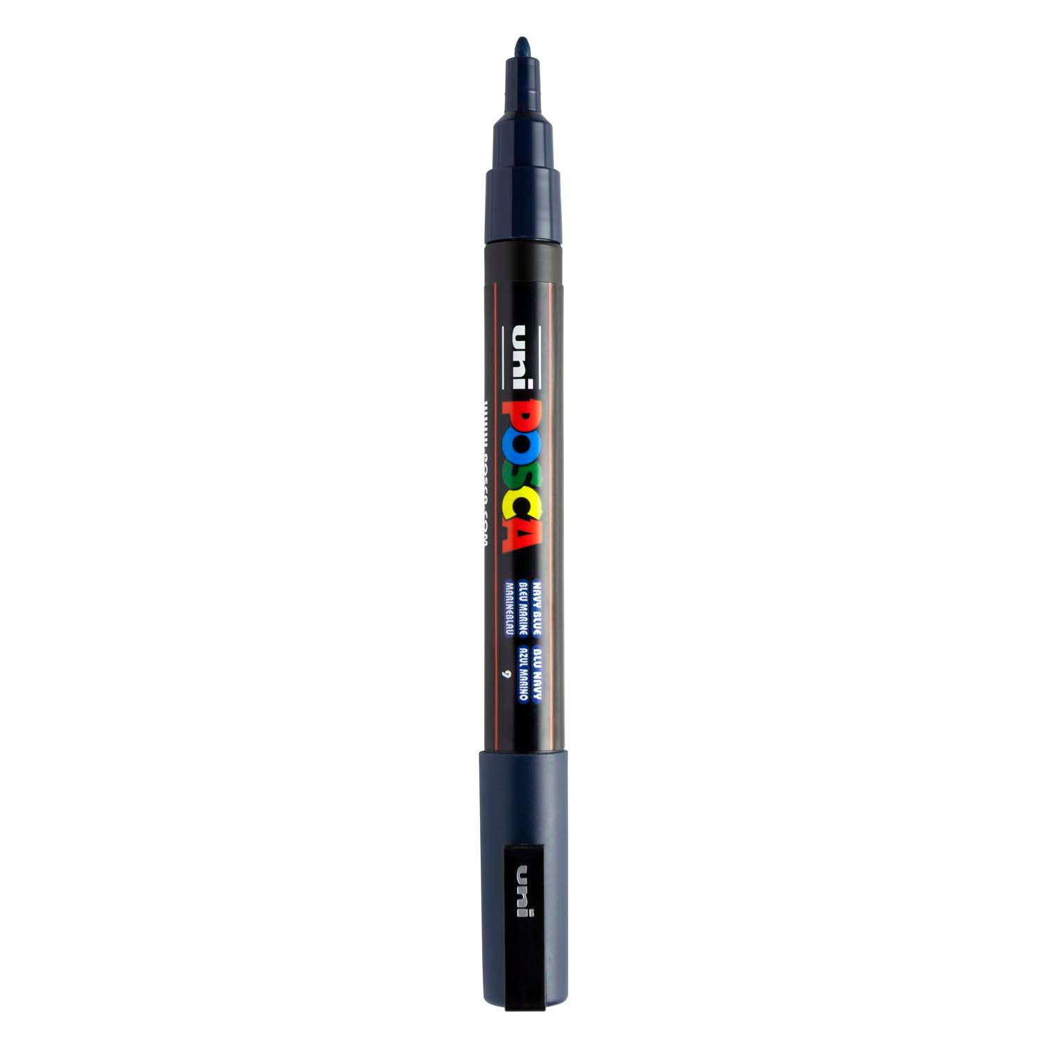 Uni posca pc3m acrylmarker marineblauw - ronde punt tot 1,3 mm