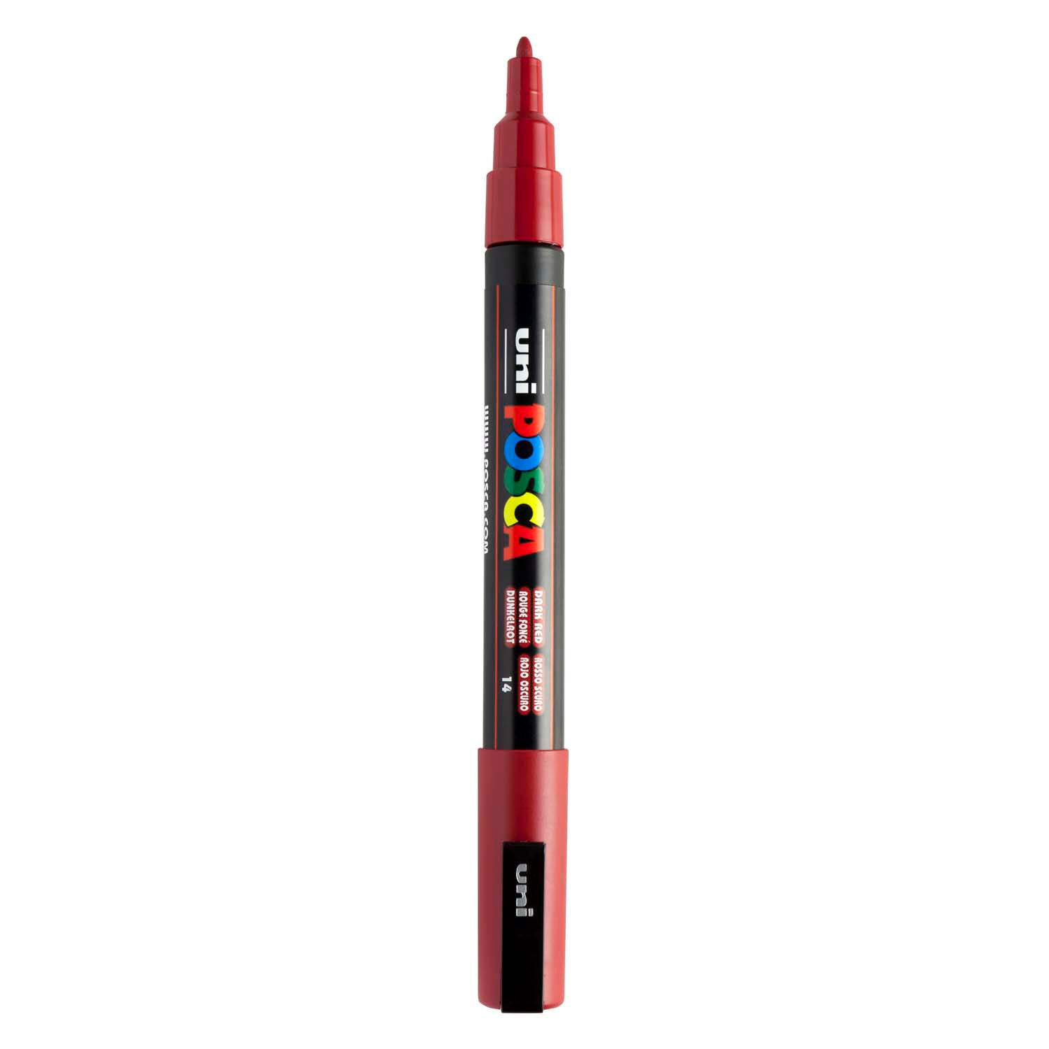 Posca verfstift pc3m f donkerrood