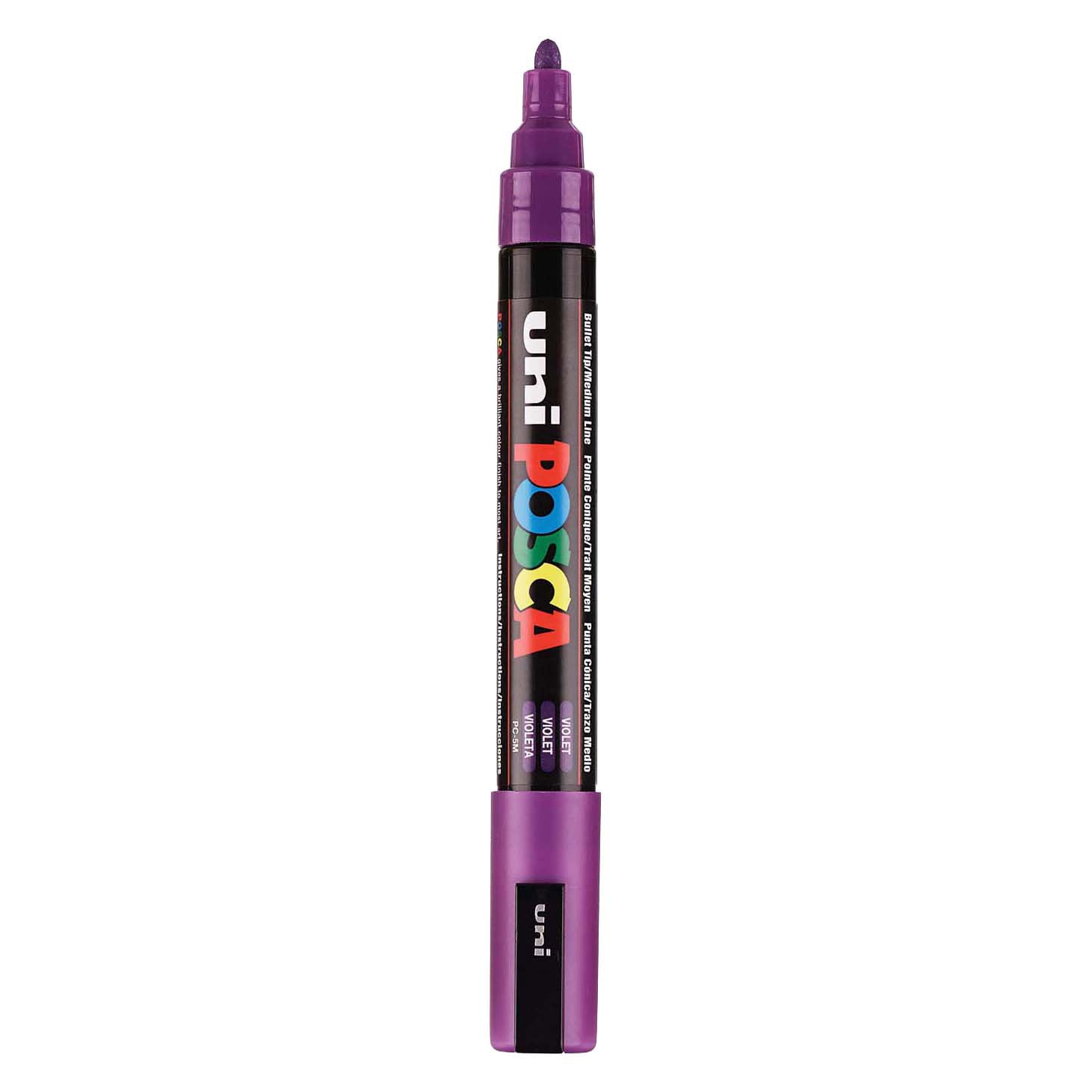 Uni posca verfmarker pc5m paars - conische punt 2,5 mm