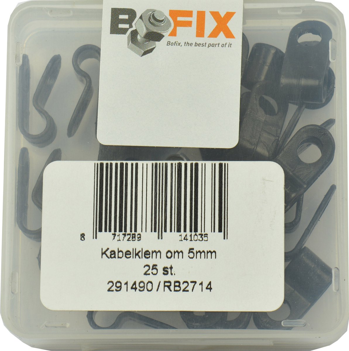 Bofix box cable clip single 5mm (25 pieces)