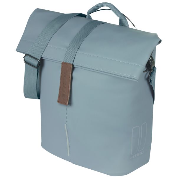 Basil fietsshopper city mik noppen 14-16 liter 11 x 29 x 36 cm - grafietblauw