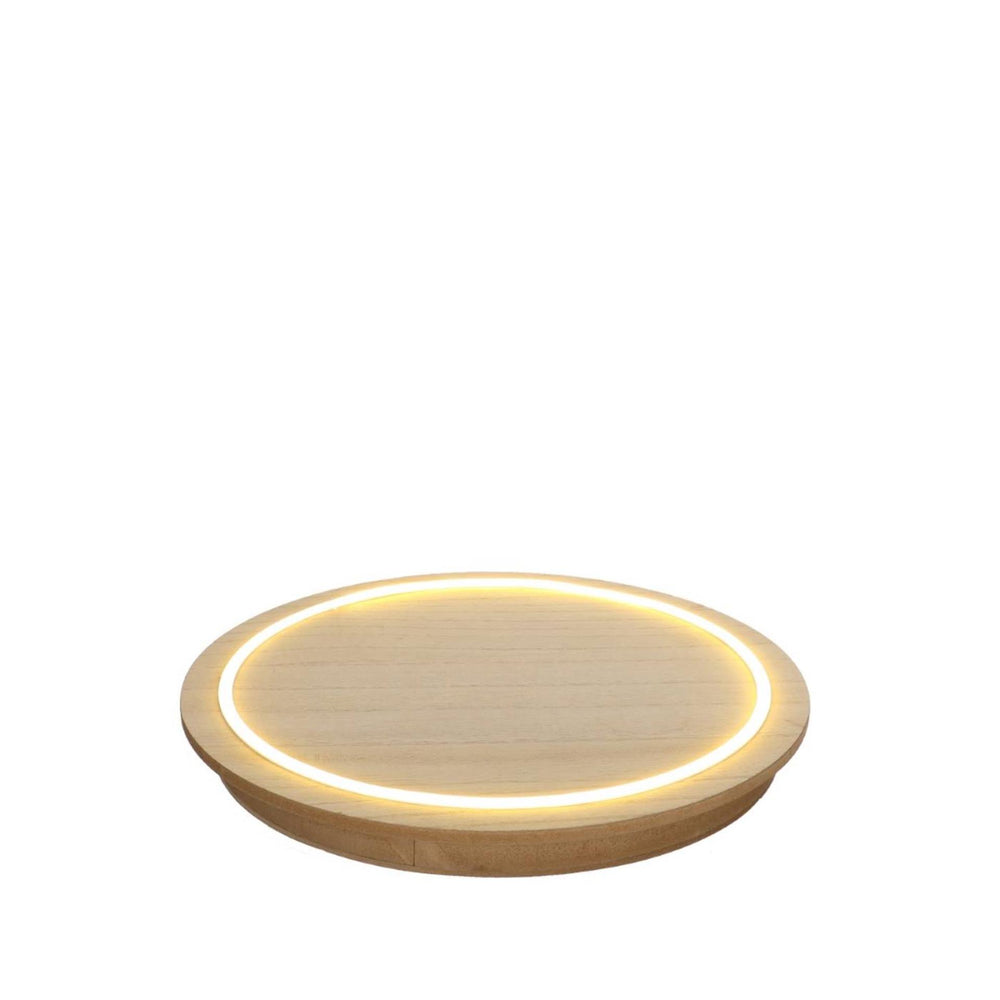 Ideas 4 seasons houten plaat met neonlicht ø28x2,6 cm touch bediening