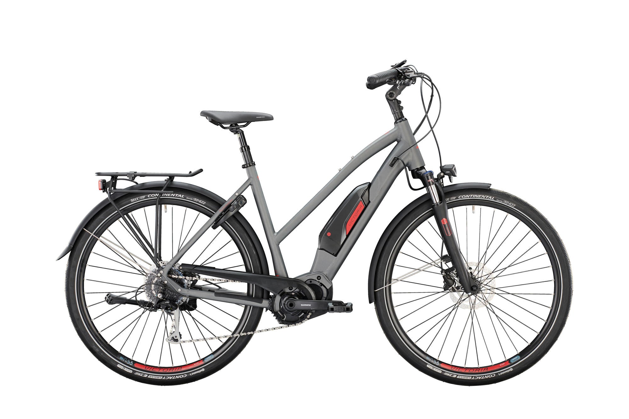 Victoria elektrische trekkingfiets etouring 6.4 mod. 22 ebike vict. e-tour. 6.4 28 53 trap. 9sp grey matt