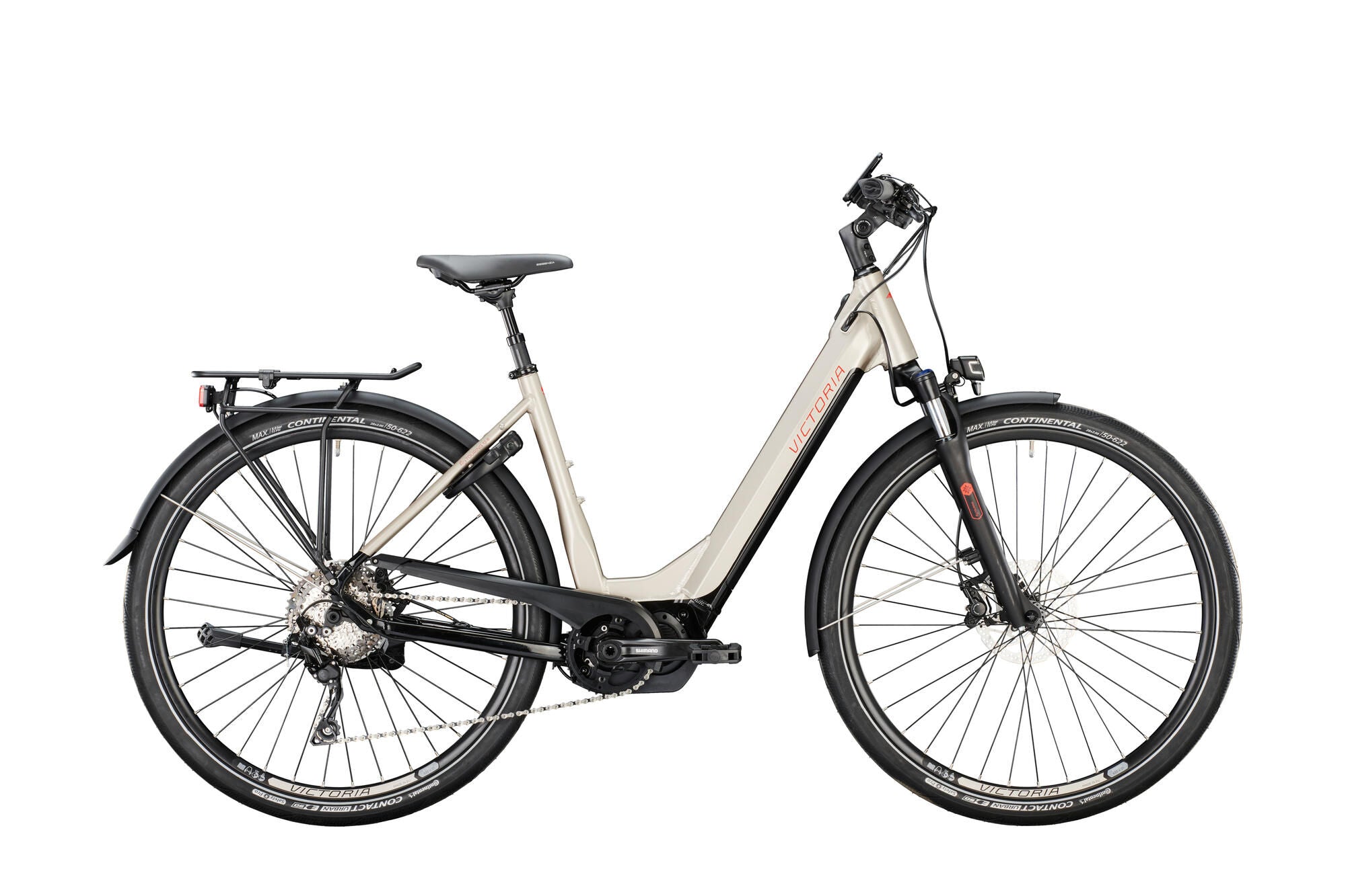 Victoria elektrische trekkingfiets etouring 12.8 mod. 22 ebike vict. e-tour. 12.8 28 50 wave 10sp grey