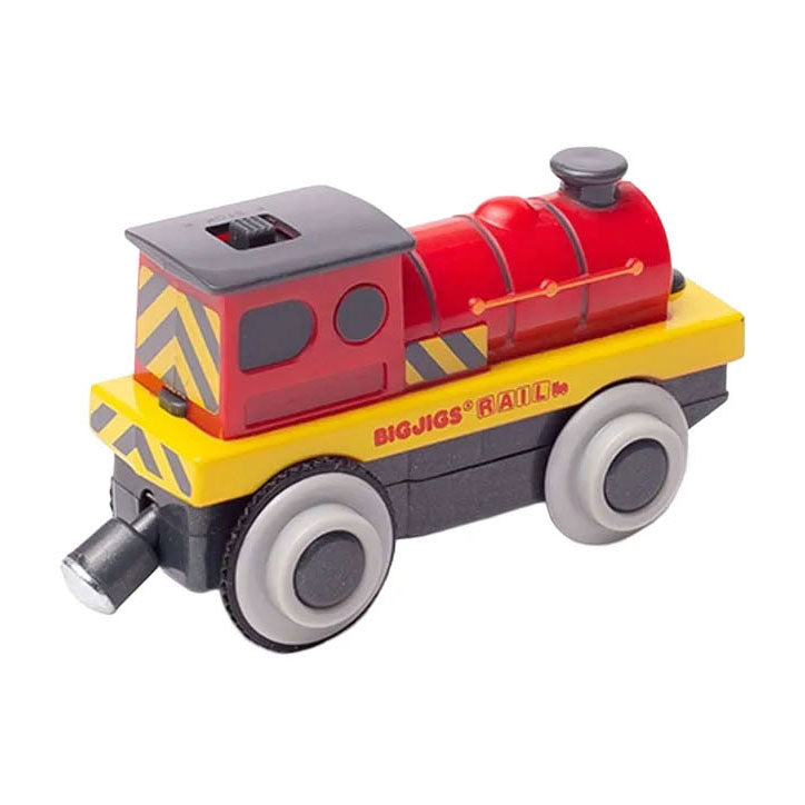 Bigjigs merkloze elektrische houten treinlocomotief voor houten spoorsystemen