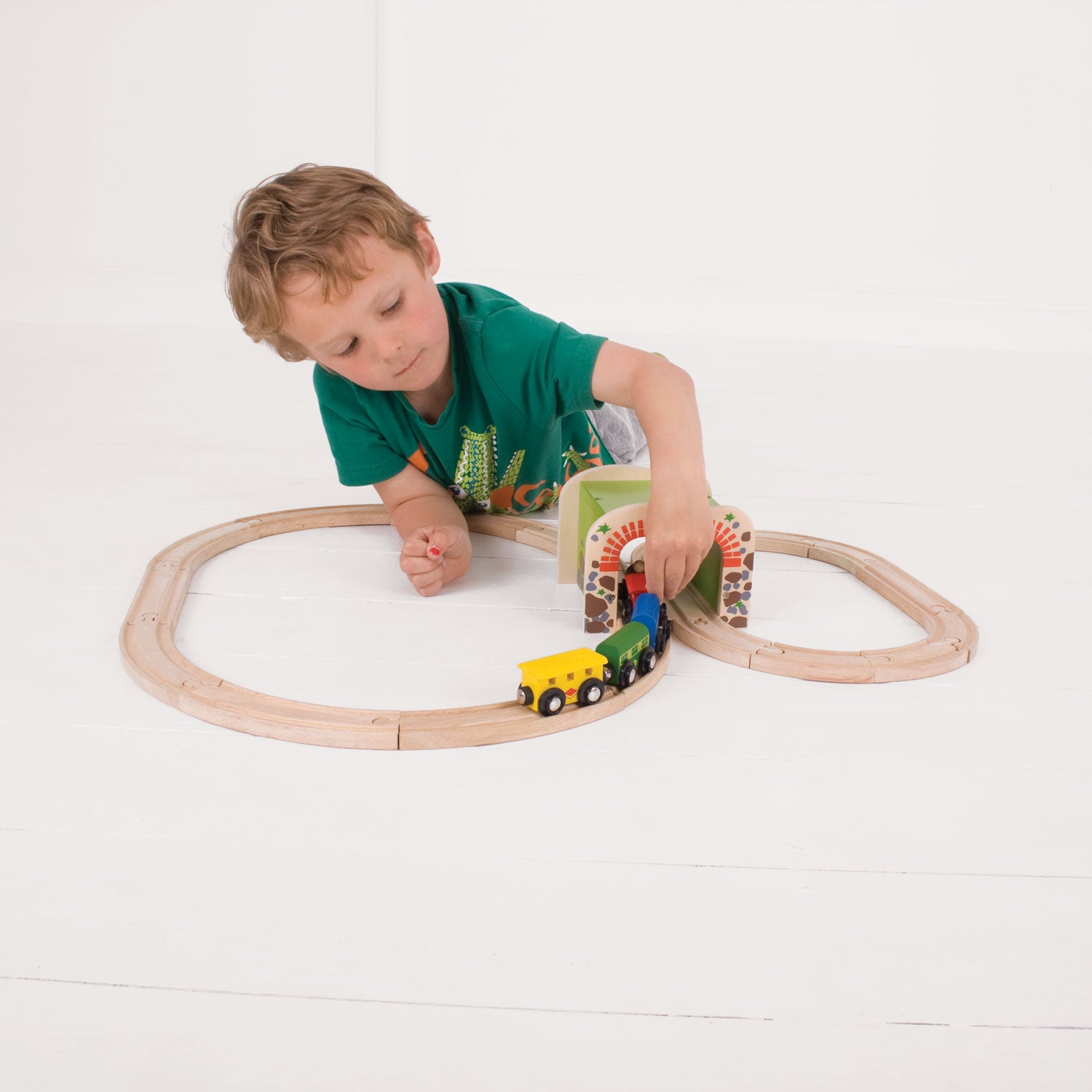 Bigjigs houten rails - dubbelspoortunnel