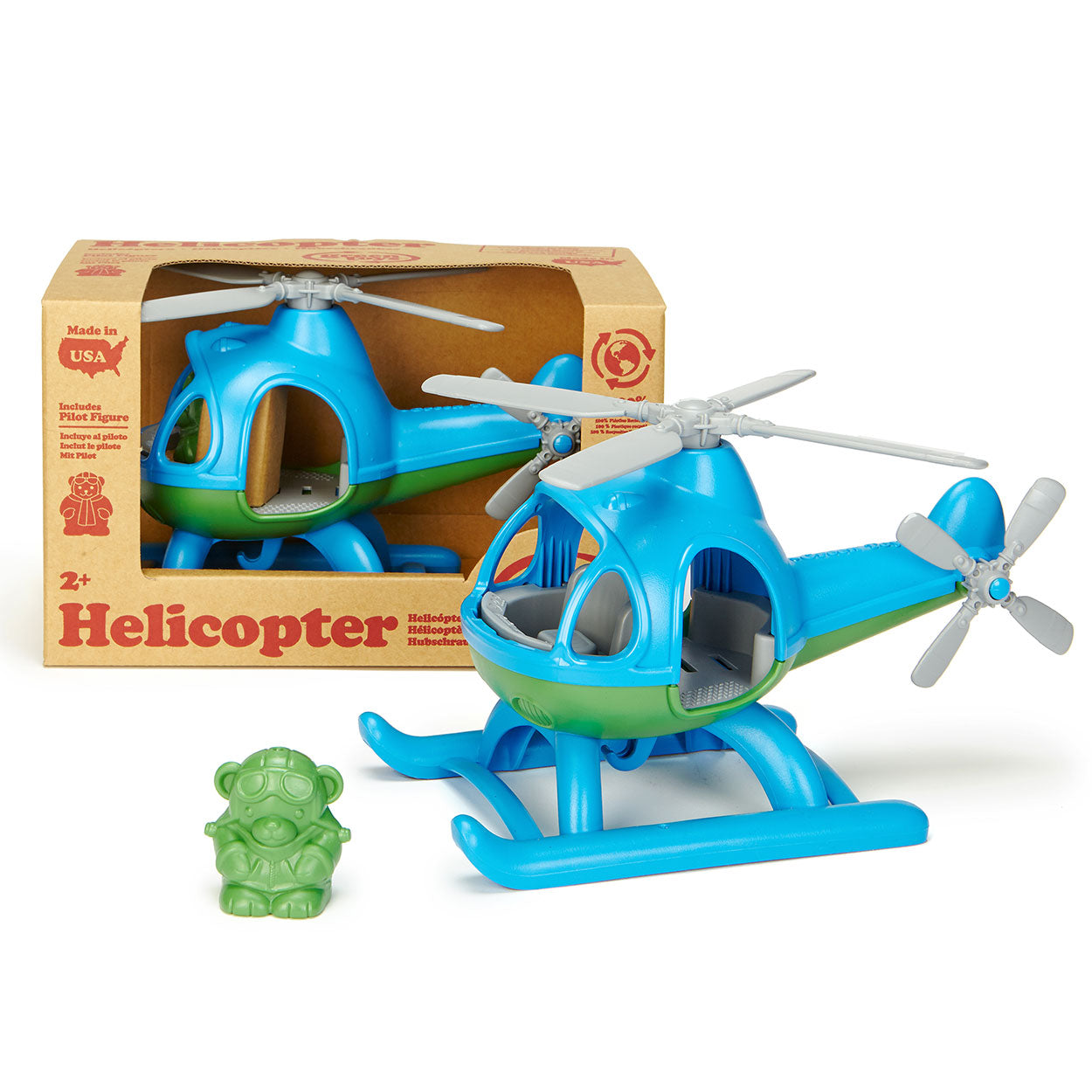 Bigjigs green toys helicopter