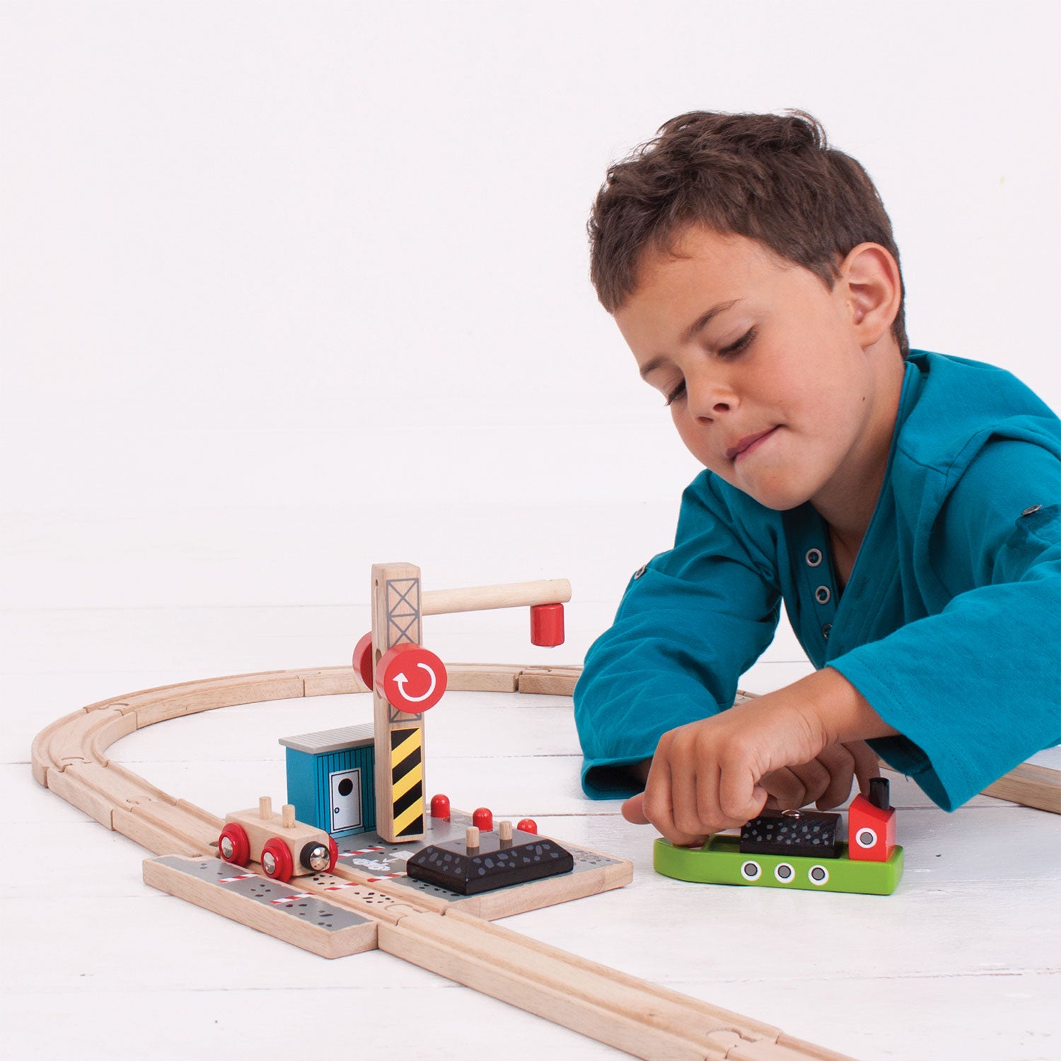 Bigjigs Wooden Train Tracks - Harbour Coal Loading Station