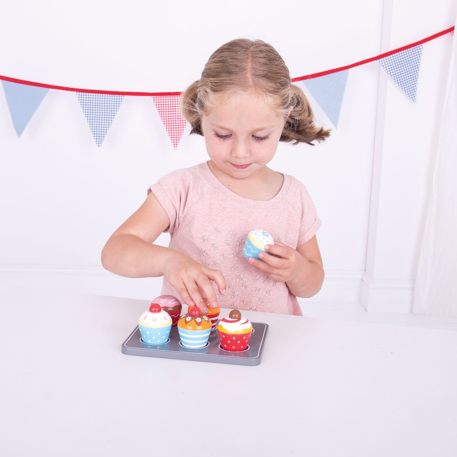Bigjigs houten muffinset