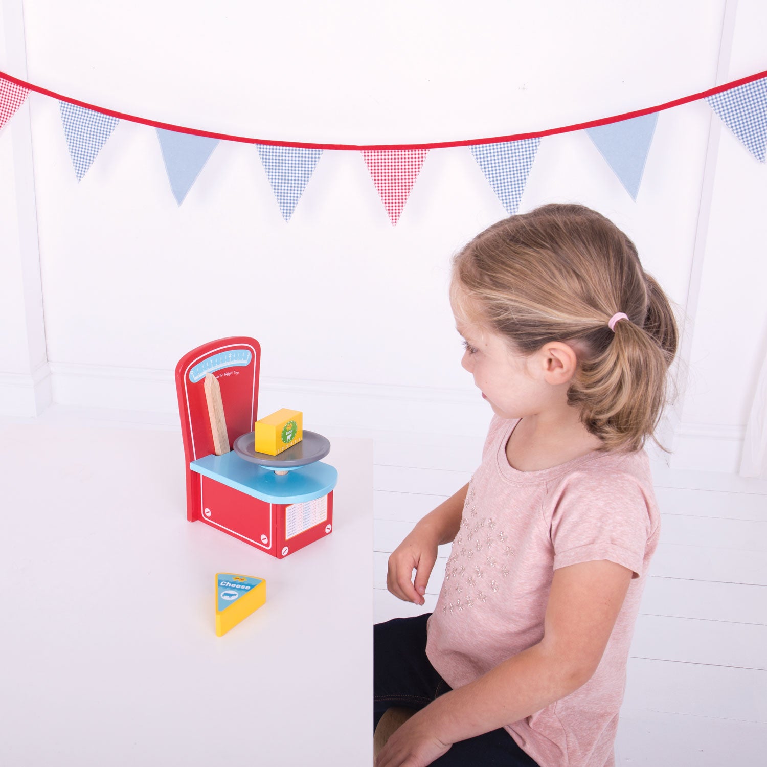 Bigjigs toys bigjigs houten weegschaal