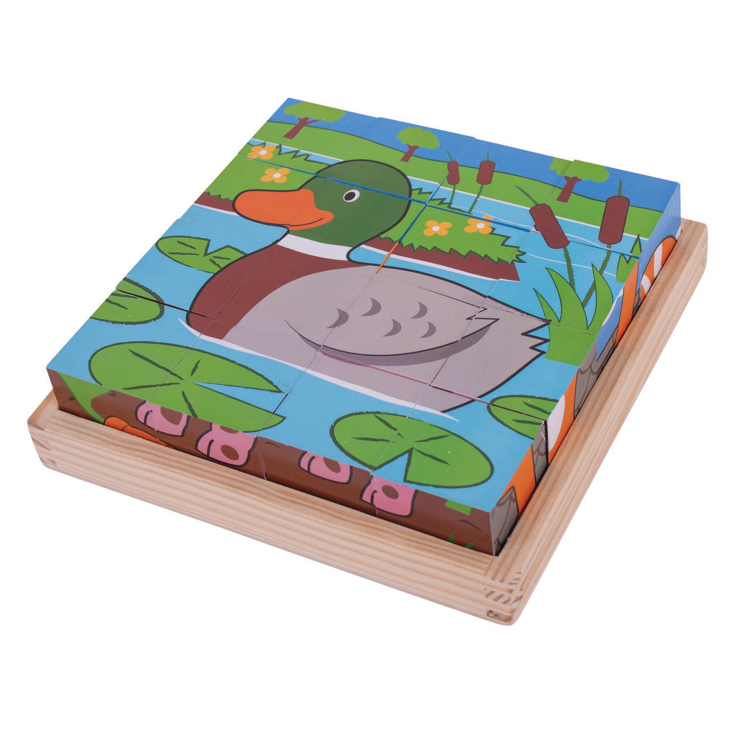 Bigjigs Houten Blokpuzzel Boerderijdieren