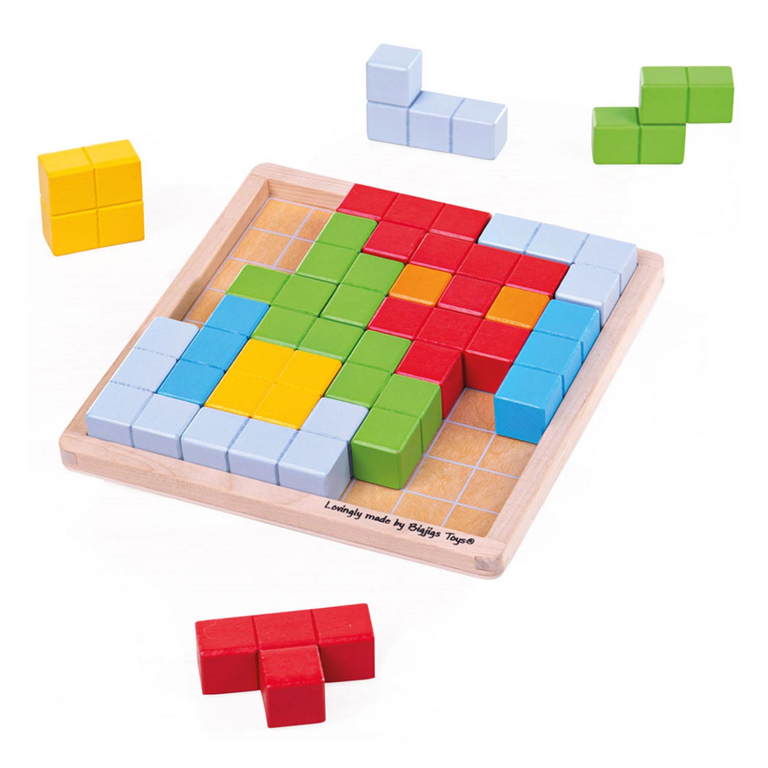 Bigjigs houten blokpuzzel patronen