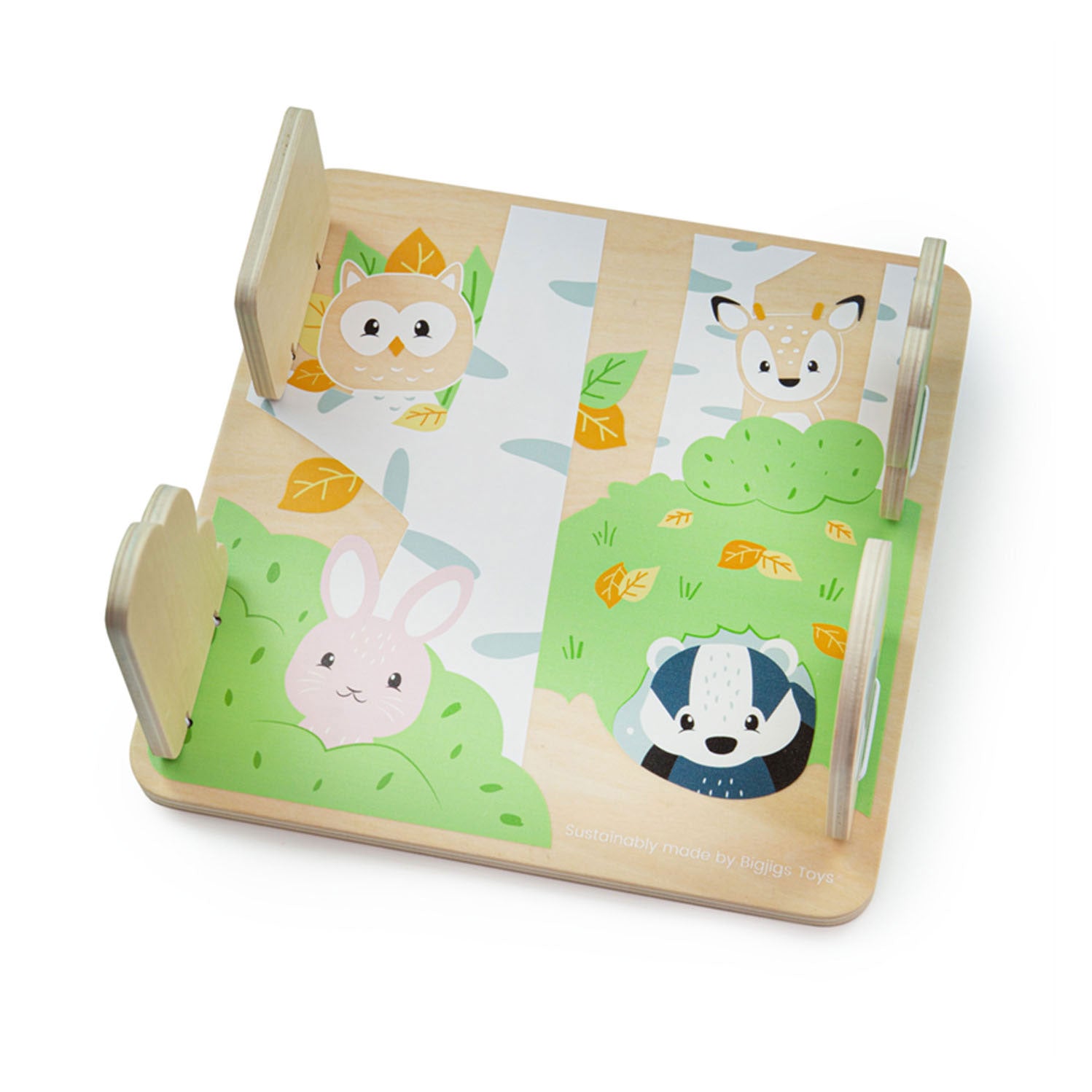 Bigjigs Woodland Houten Verstop en Zoekpuzzel