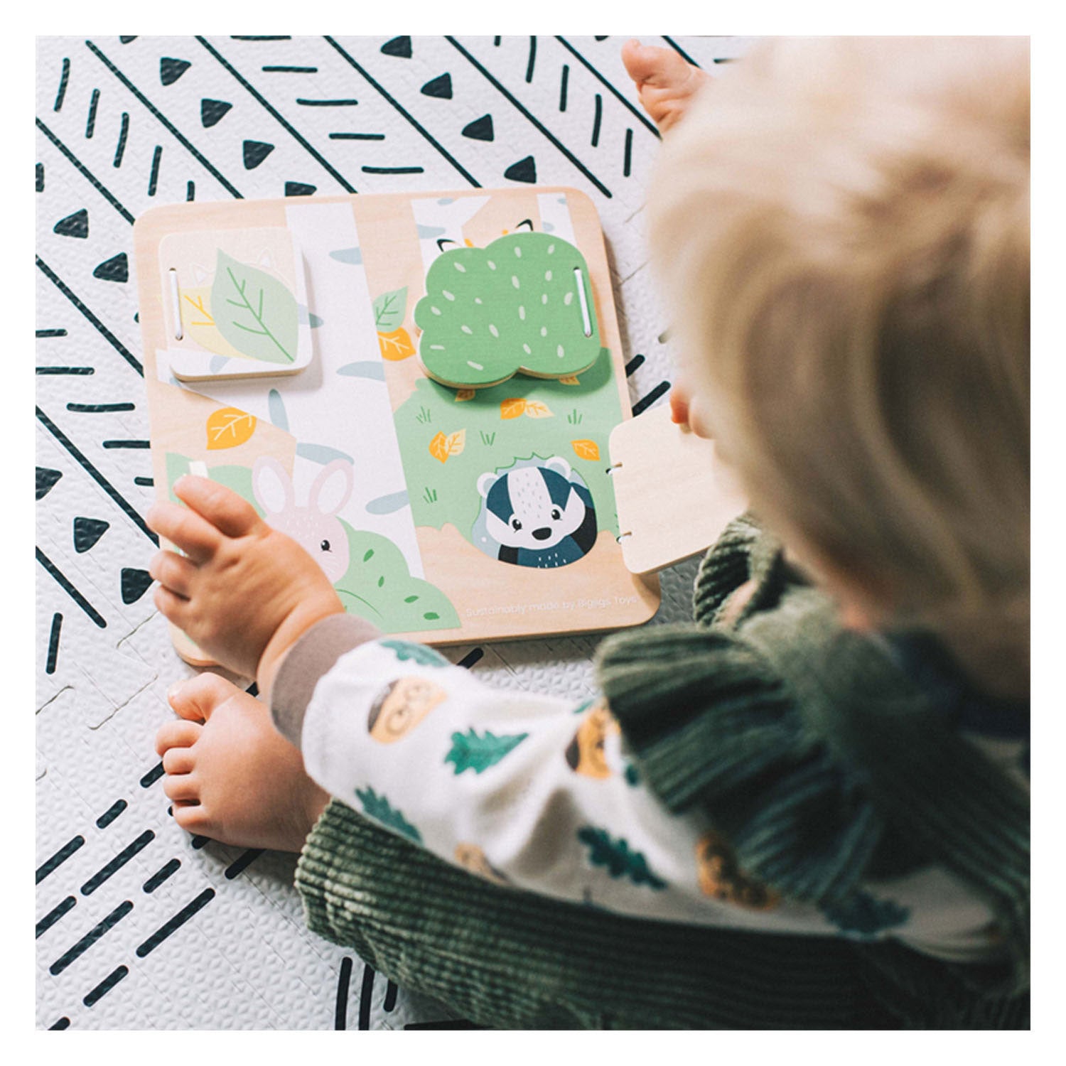 Bigjigs Woodland Houten Verstop en Zoek Puzzel