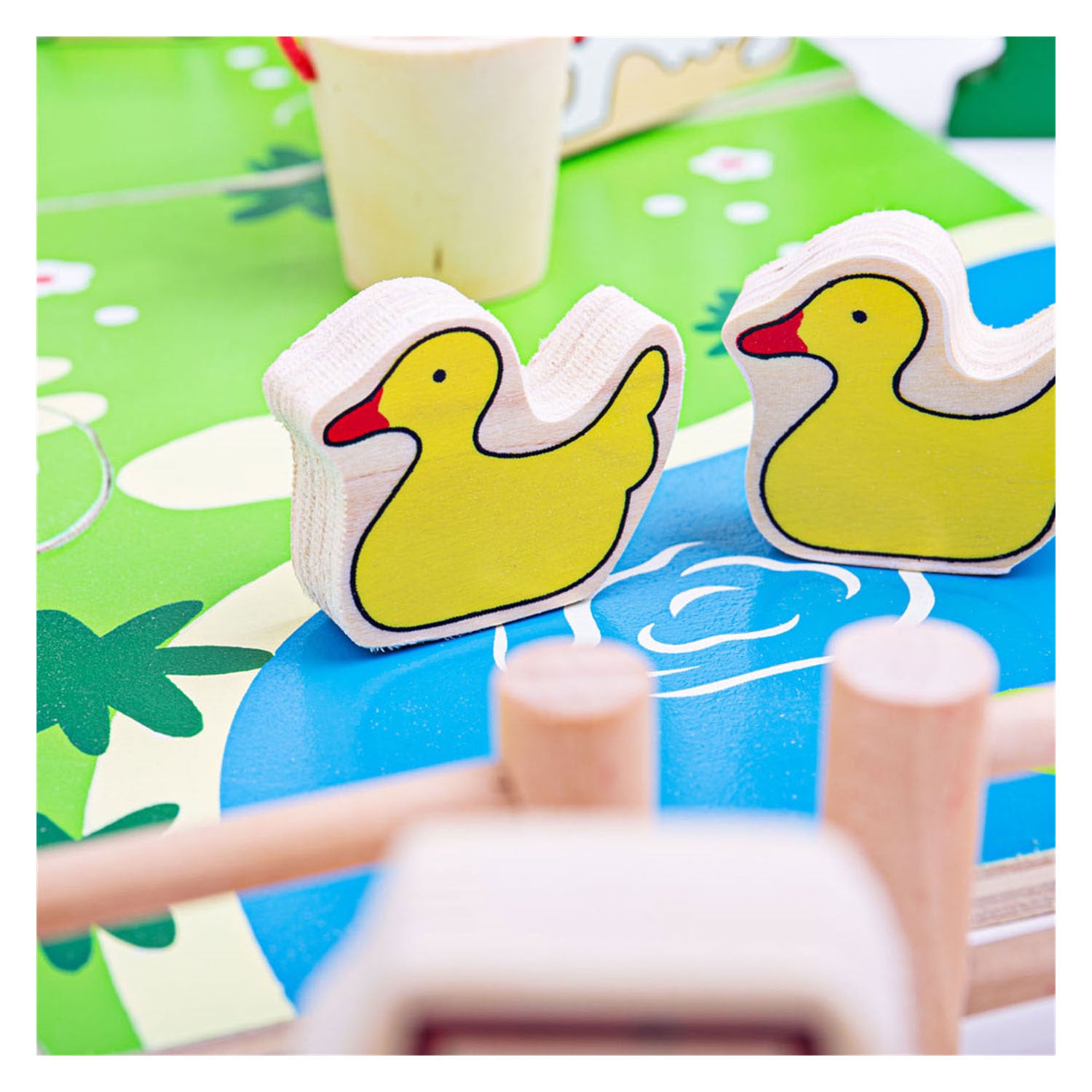 Bigjigs houten speelboerderij met accessoires, 48dlg.
