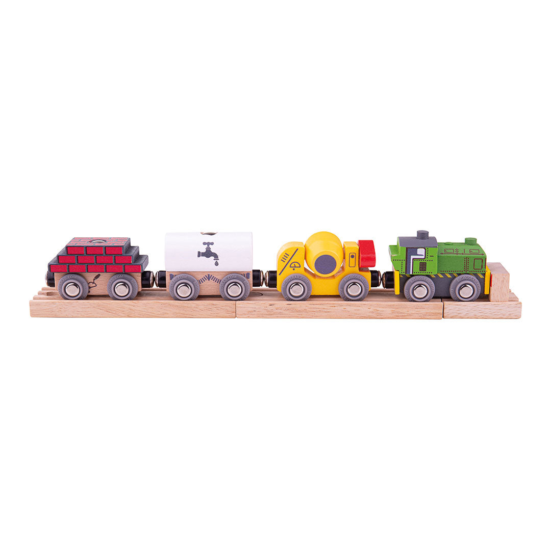 Bigjigs trein houten constructie met lading