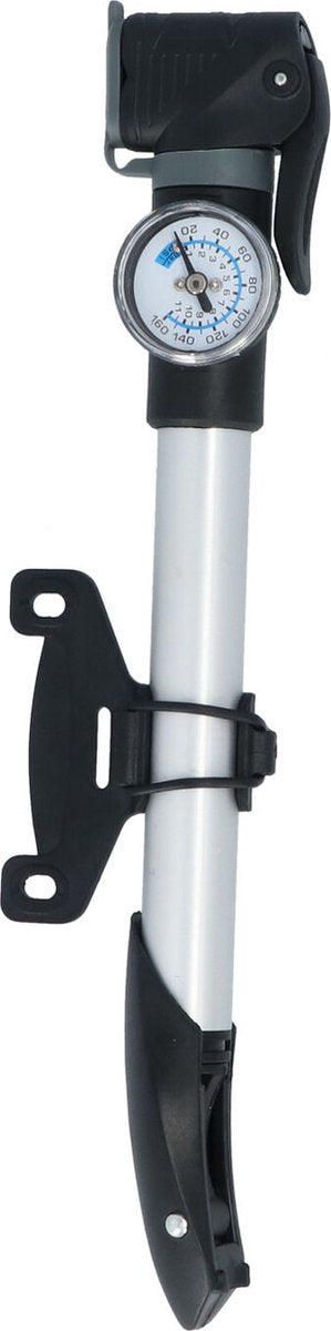 Dresco mini pomp met manometer 29,6cm - fietspomp