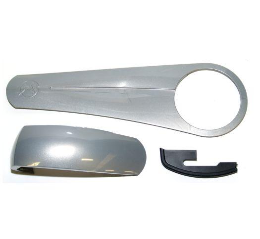 Gazelle set kettingkastkap mild geometrische zilver 2-delig