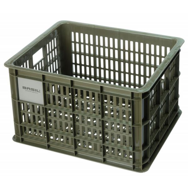 Basil Bicycle Crate M - medium - 29.5 liters - green