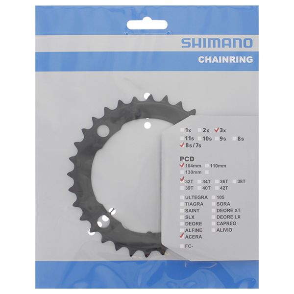 lame shimano 32t 7 8v acera fc-m361 noir y1kn98030