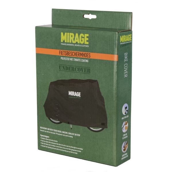 Mirage fietsbeschermhoes undercover 170d zwart, polyester