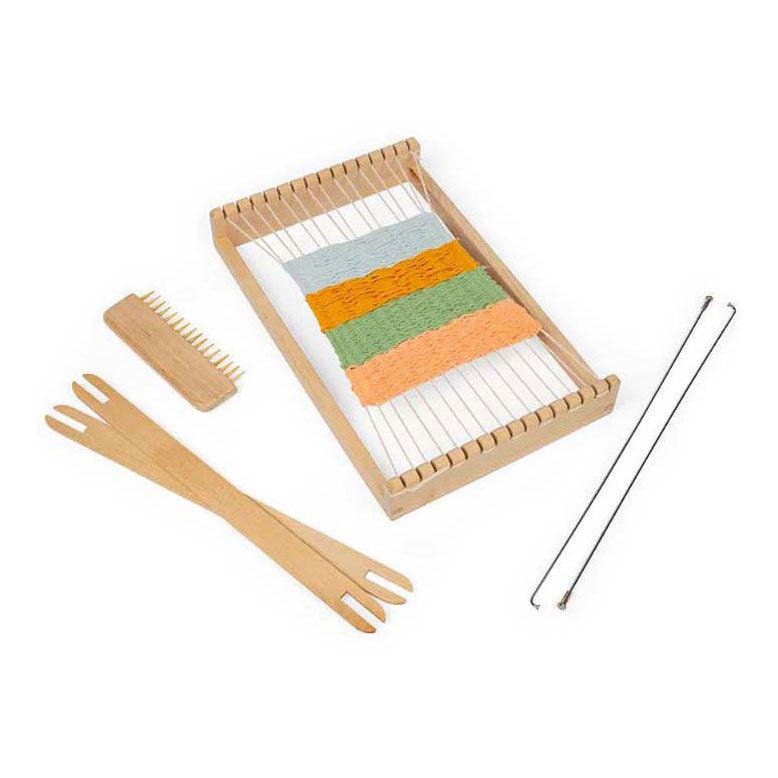 Bigjigs houten weefraamset, 10dlg.