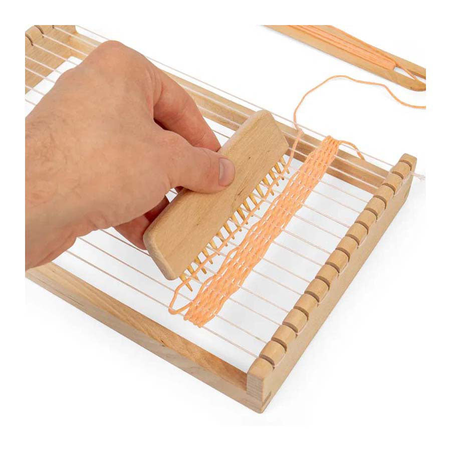 Bigjigs houten weefraam set, 10dlg.