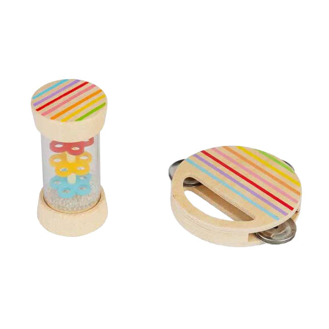 Bigjigs houten schud- en rolset, 2st.